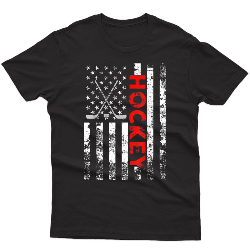 American Flag Hockey Usa Patriotic Gift T-shirt T-shirt
