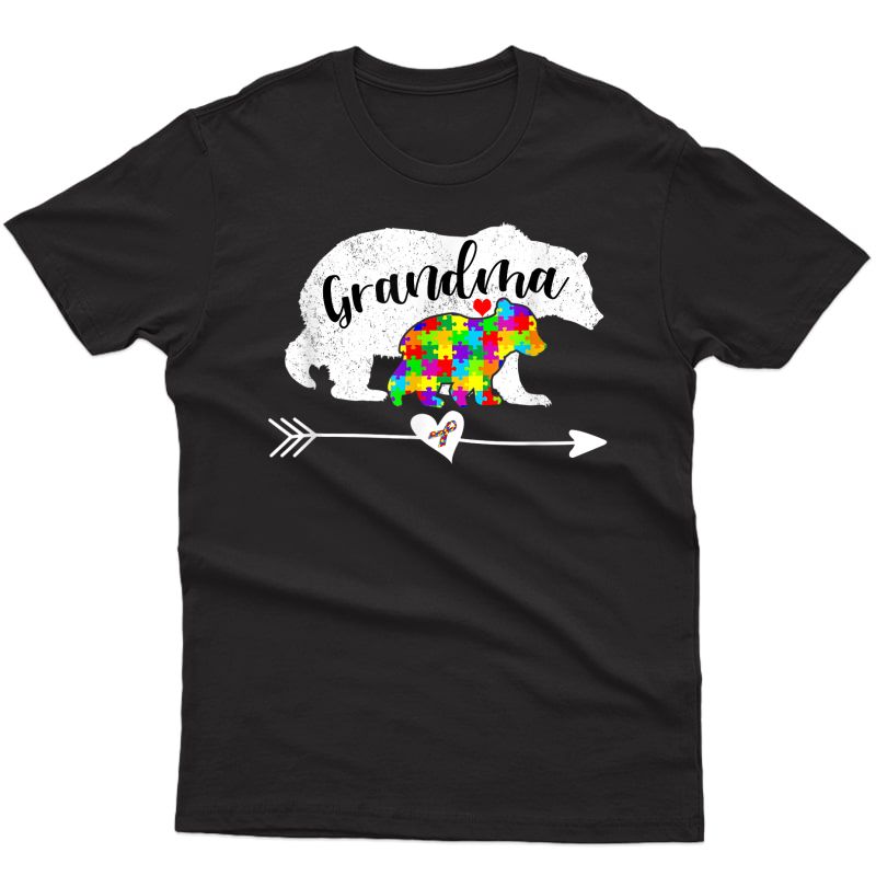 Autism Awareness Grandma Bear Support Autistic Adults T-shirt