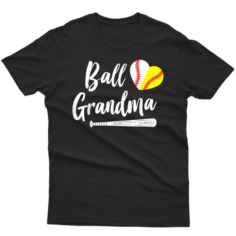 Ball Grandma Baseball Softball Grandmother's T-shirt