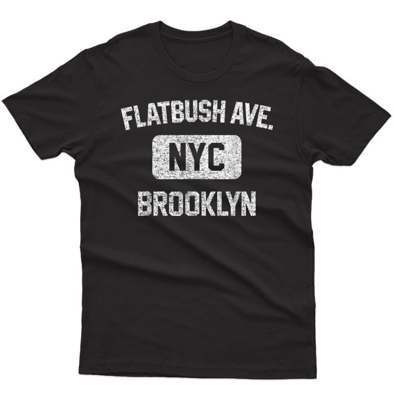 Brooklyn T Shirt Flatbush Ave Gym Style Distress Print