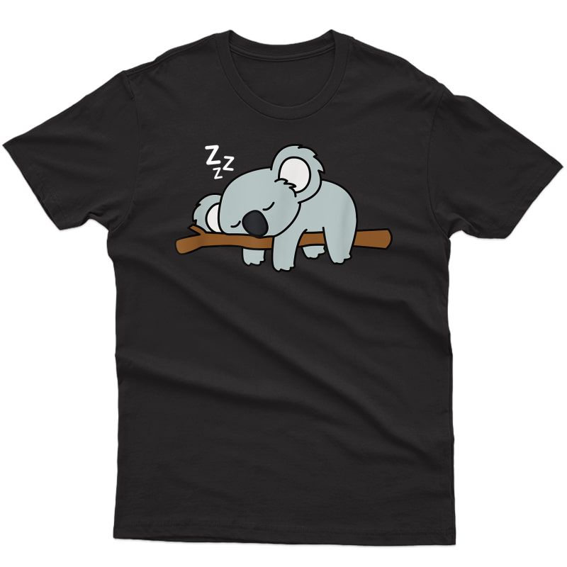 Cute Sleeping Koala Bear Cool Gift For Animal Lovers T-shirt
