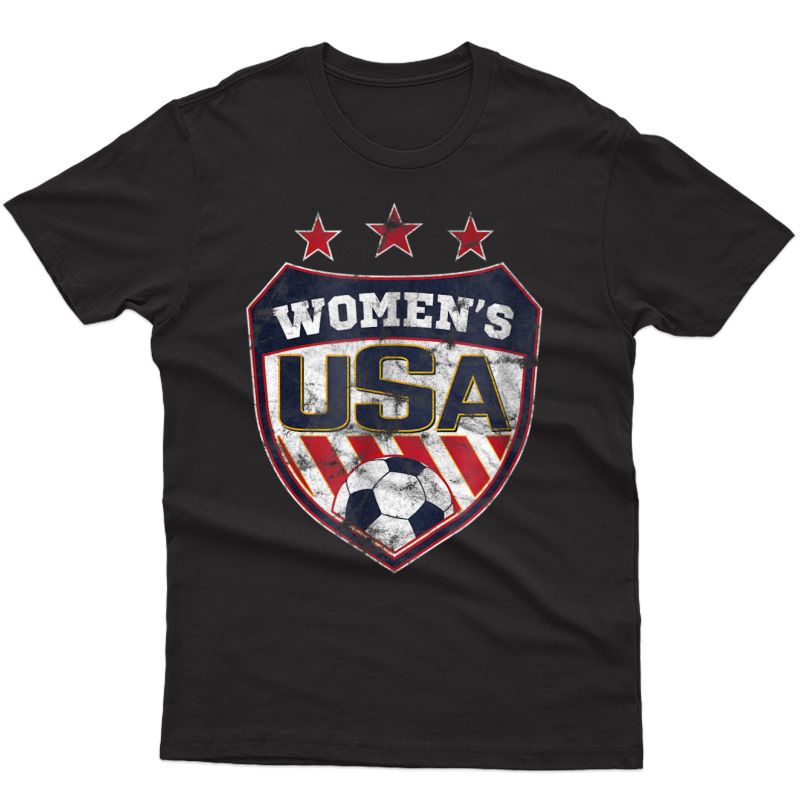 Distressed Soccer T-shirt For With Usa Shield