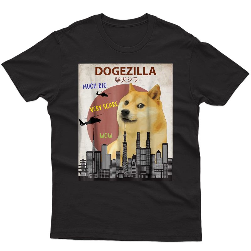 Dogezilla T-shirt | Funny Doge Meme Shiba Inu Dog Shirt