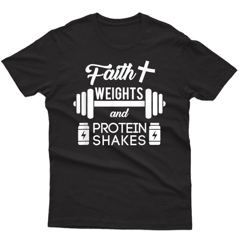 Faith Weights Christian Gym Weightlifting Workout Shirt