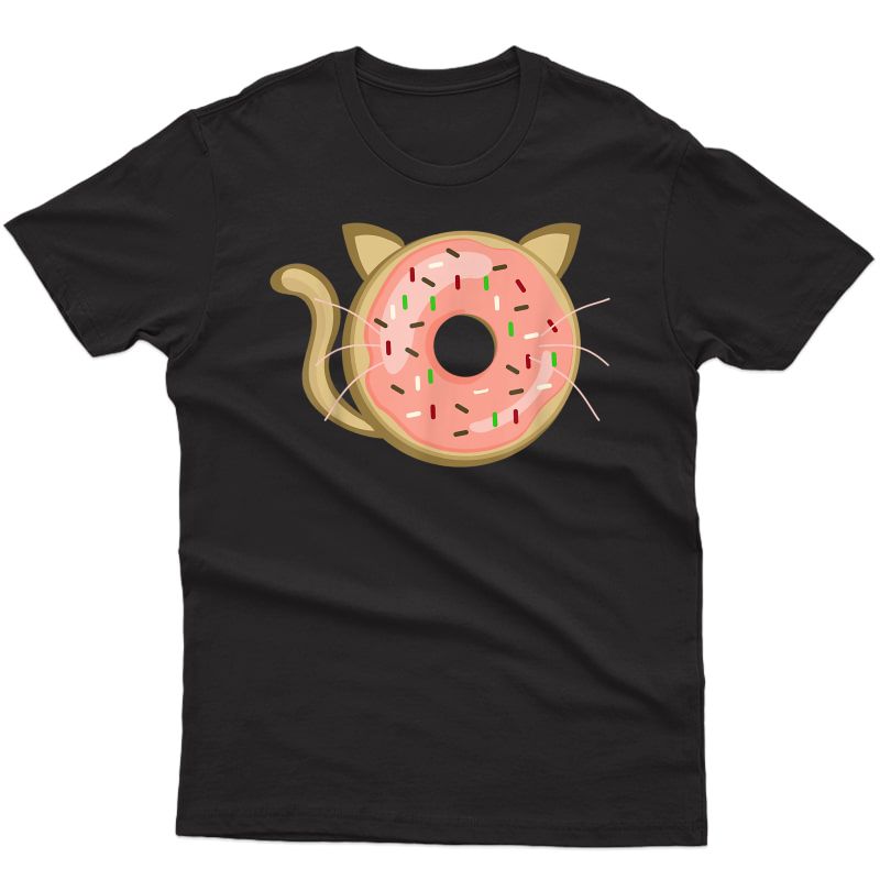 Funny Donut Cat Gifts Shirt Birthday Sprinkles Donut Lovers T-shirt