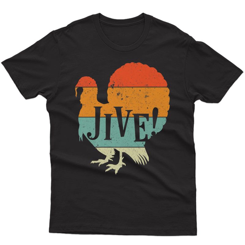 Funny Jive Thanksgiving Turkey Day Retro Color Gift Premium T-shirt