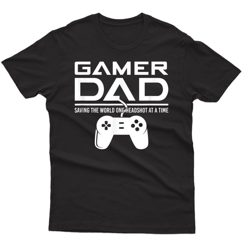 Gamer Dad Fathers Day Retro Video Game Gaming Lover T-shirt