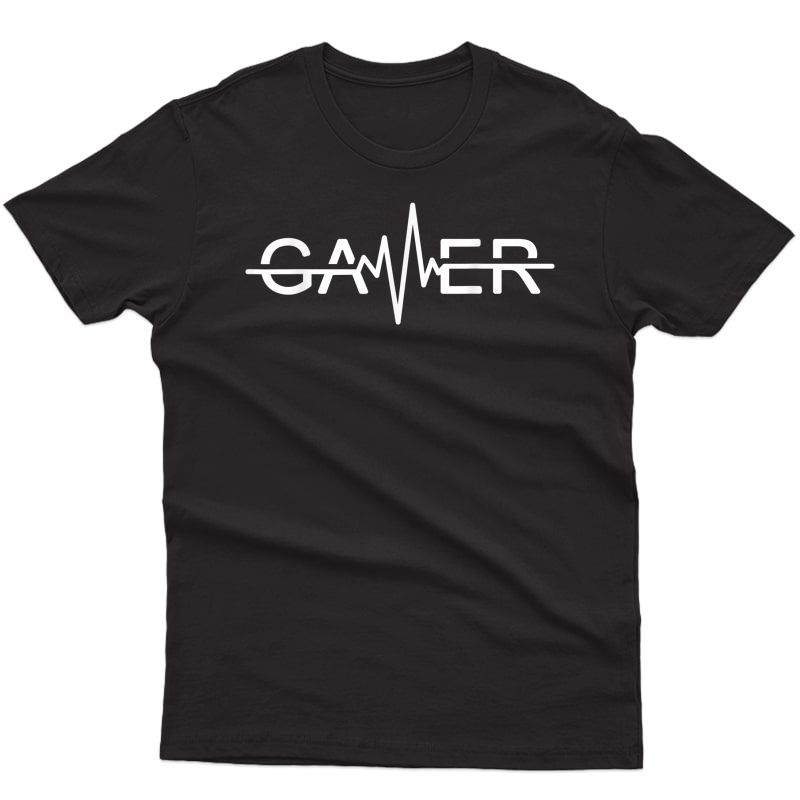 Gamer Heartbeat Video Games Graphic T-shirt
