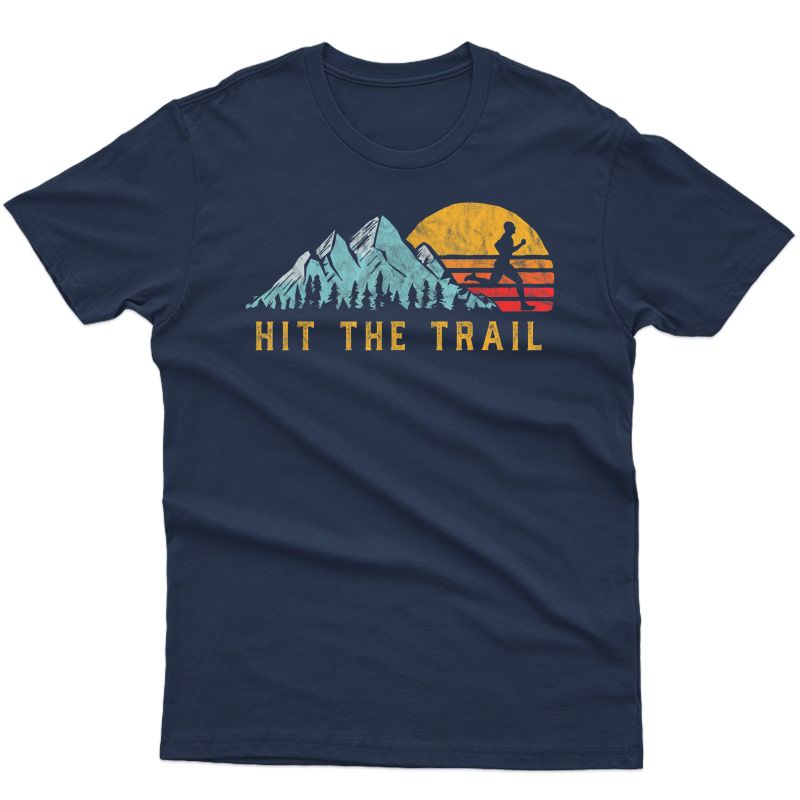 Hit The Trail, Runner - Retro Style Vintage Running Graphic T-shirt