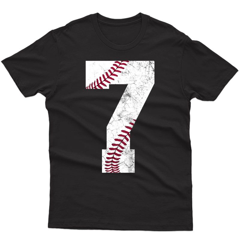  7th Birthday Shirt Baseball Seven 7 Seventh Gift