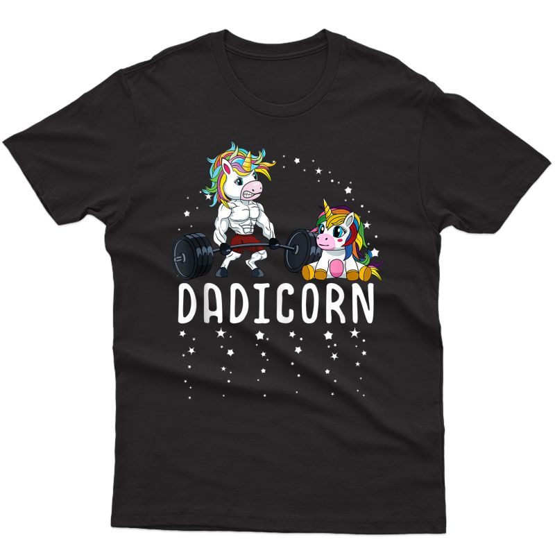 S Dadicorn Unicorn Dad Ness Gym Weightlifting Birthday Tank Top Shirts