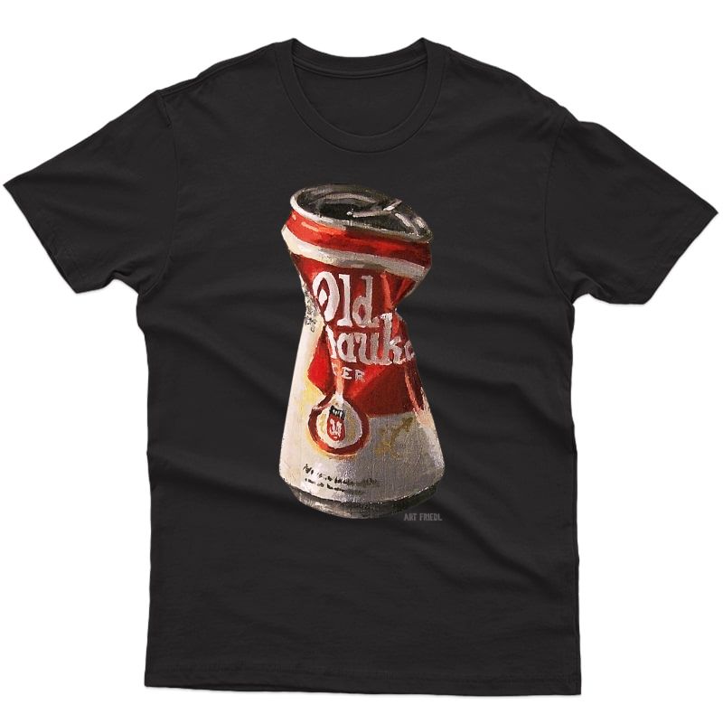 Old Crushed Beer Can Milwaukee T-shirt