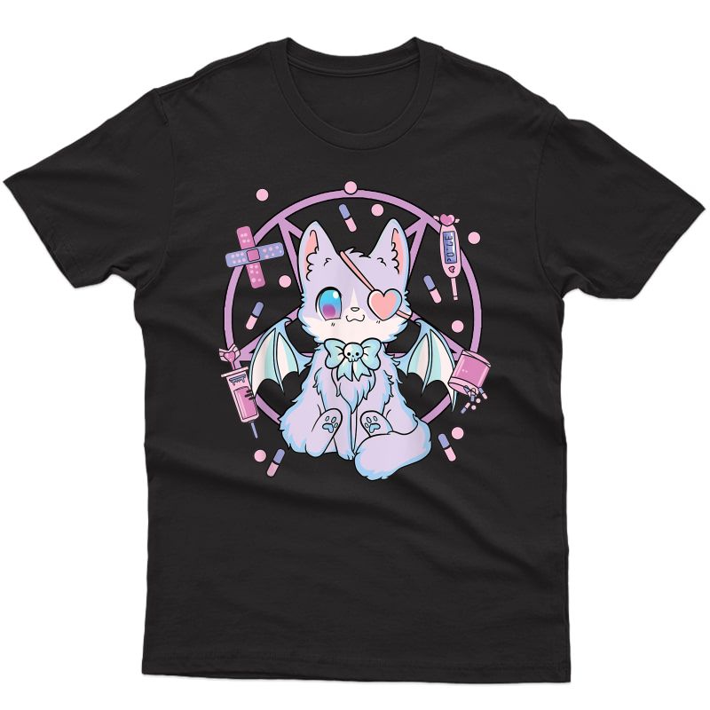 Pastel Goth Kawaii Yami Cat T-shirt