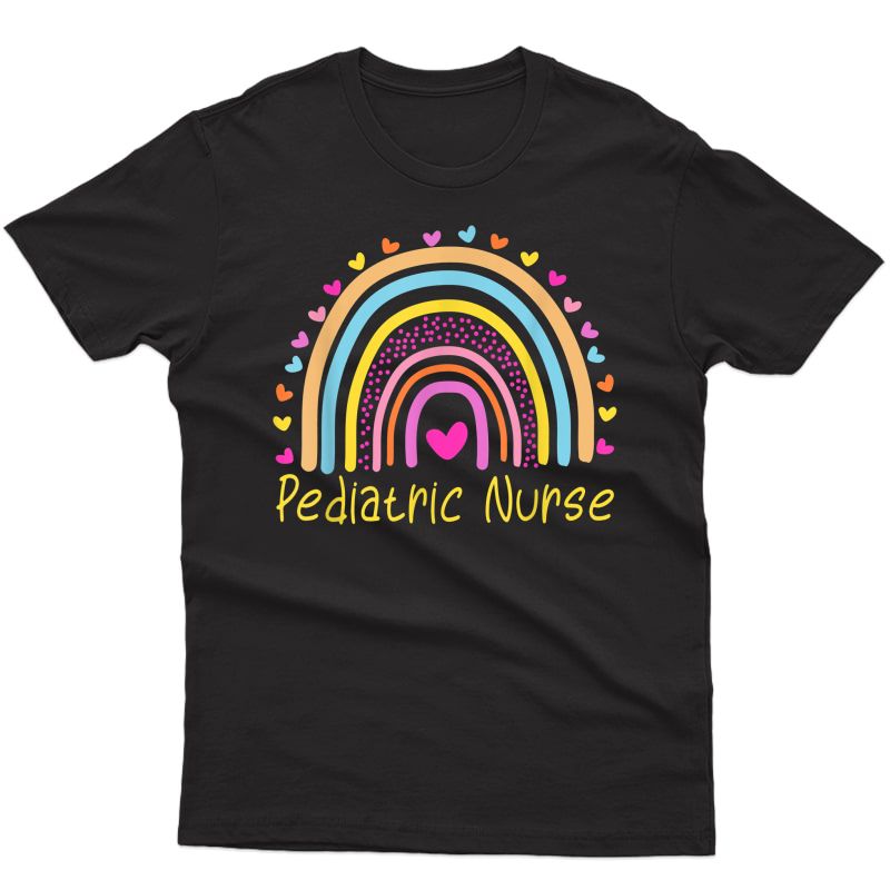 Pediatric Nurse Rainbow T-shirt