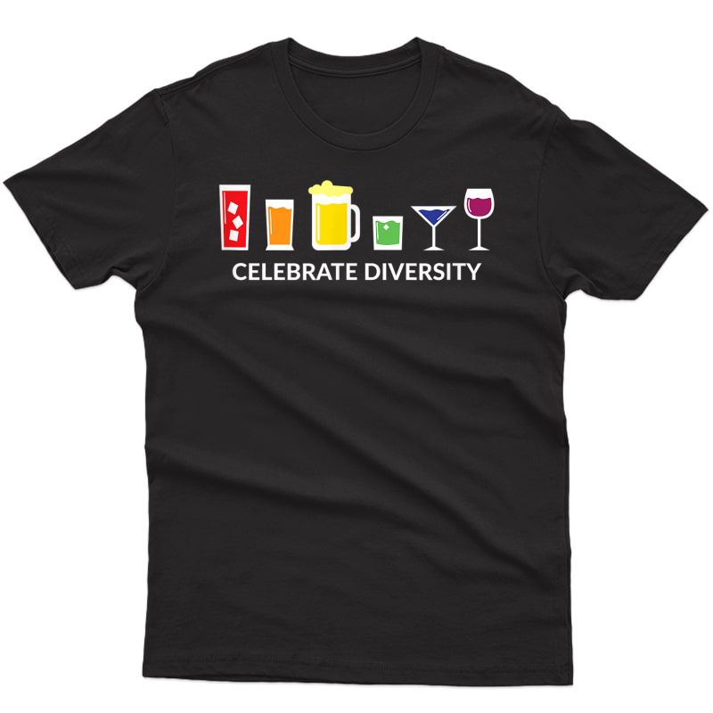 Rainbow Lgbt Drinking Celebrate Diversity Beer Shirt