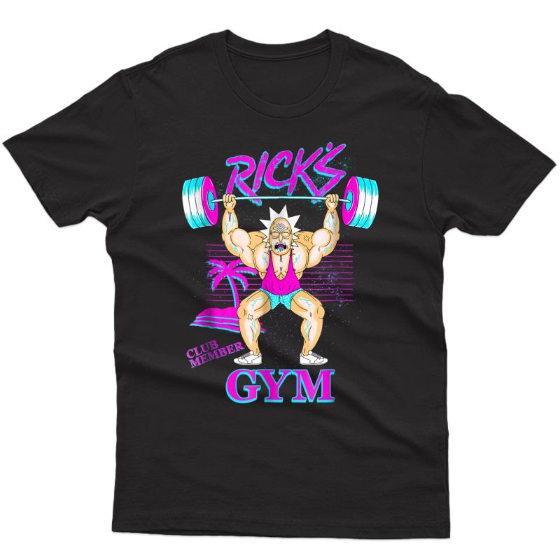 Rick & Morty Ricks Gym Neon Beach T-shirt
