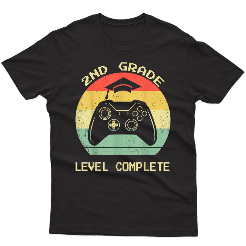 Second 2nd Grade Graduation Level Complete Video Gamer Gift T-shirt