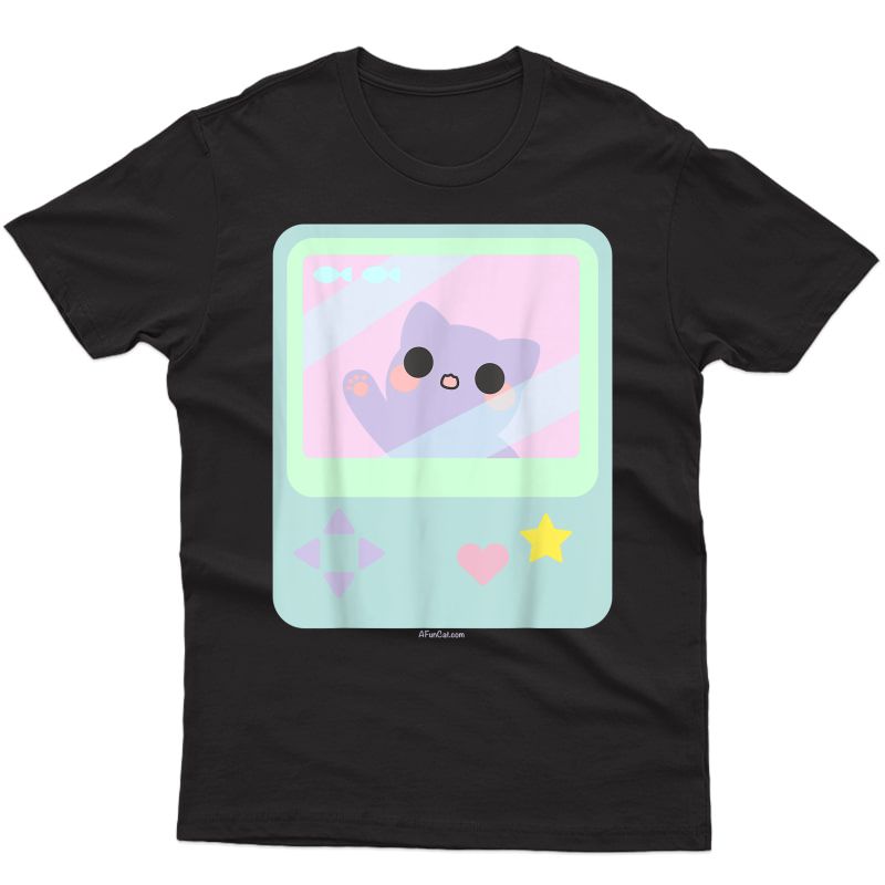 Super Kawaii Gamer Cat Kitty Pastel Anime Inspired T-shirt