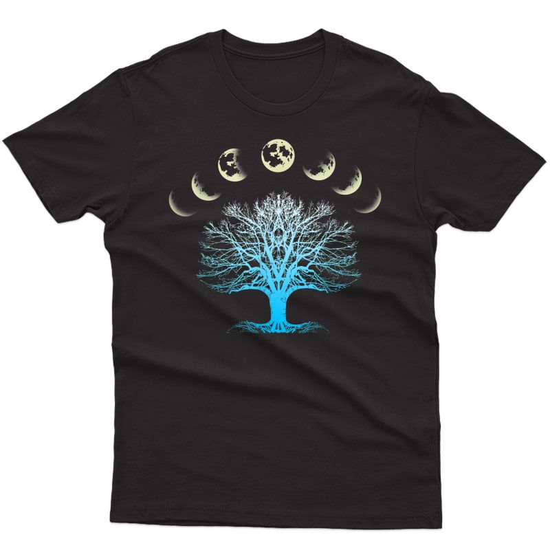 Tree Of Life Spiritual Shirt Moonphases For Yoga T-shirt