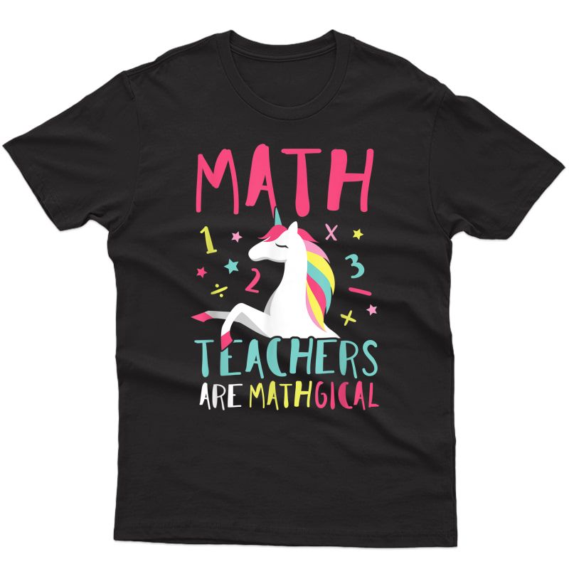 Unicorn Funny Math Tea Top T-shirt