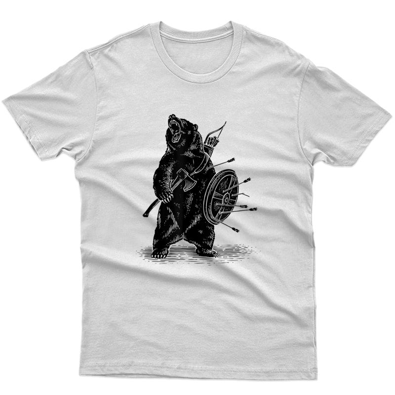 Viking Bear Warrior T Shirt-polar Bear T Shirt