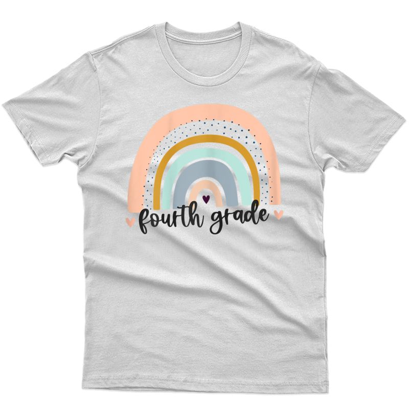  Rainbow Tea Shirt For - Fourth Grade Level T-shirt T-shirt